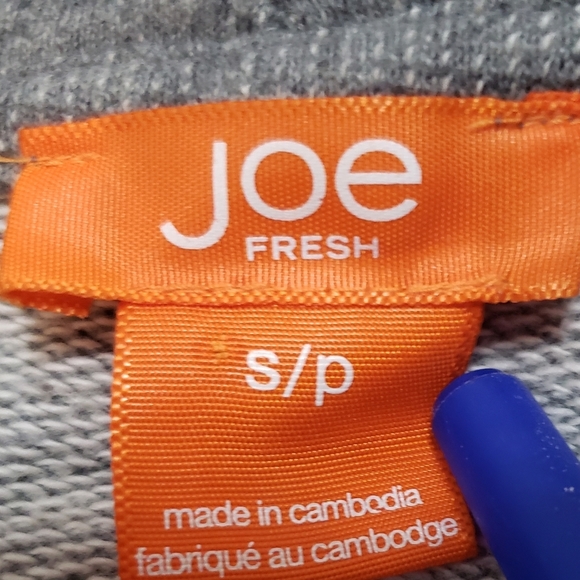 Joe Fresh Cowel Neck Oversized Sweatshirt Womens S Grey Drawstring Batwing - Picture 6 of 8